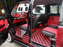 ロコバス仕様 かわいい軽自動車ミニバス仕様エブリー ホンダバモスカスタムカー ドレスアップ
