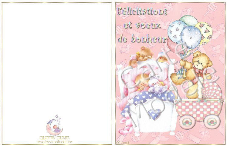 Carte A Imprimer Felicitations Naissance Cartes A Imprimer Celestill