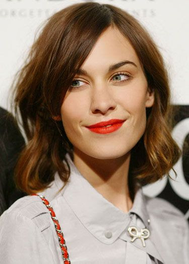 THE 10 MOST INSPIRING SHORT HAIRCUTS: Alexa Chung’s Asymmetrical Bob - Why we love it: It’s intentionally imperfect—the jagged lines add a quirky feel to an otherwise playing-it-safe bob. All that’s needed for styling is a quick run-through with your hands, and a little messy frizz is welcome, too.
