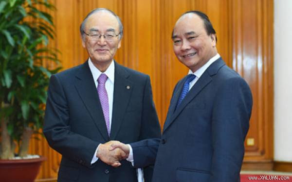 Thủ tướng Nguyễn Xuân Phúc tiếp Chủ tịch JCCI Akio Mimura.