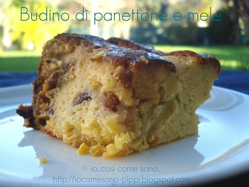Budino di panettone e mele
