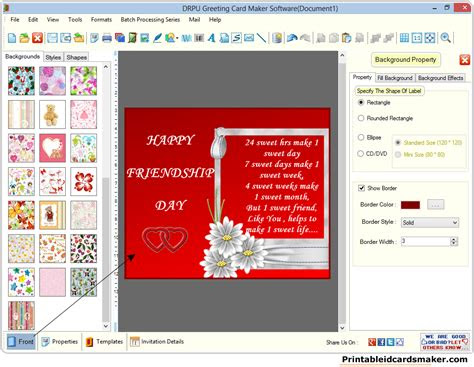 A simple design process allows you to create a card with endless customization options. free printable greeting card maker templates printable download