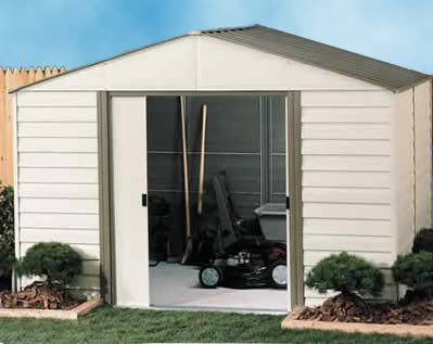 Arrow 10'W x 12'D Vinyl Coated Steel Milford Shed with 