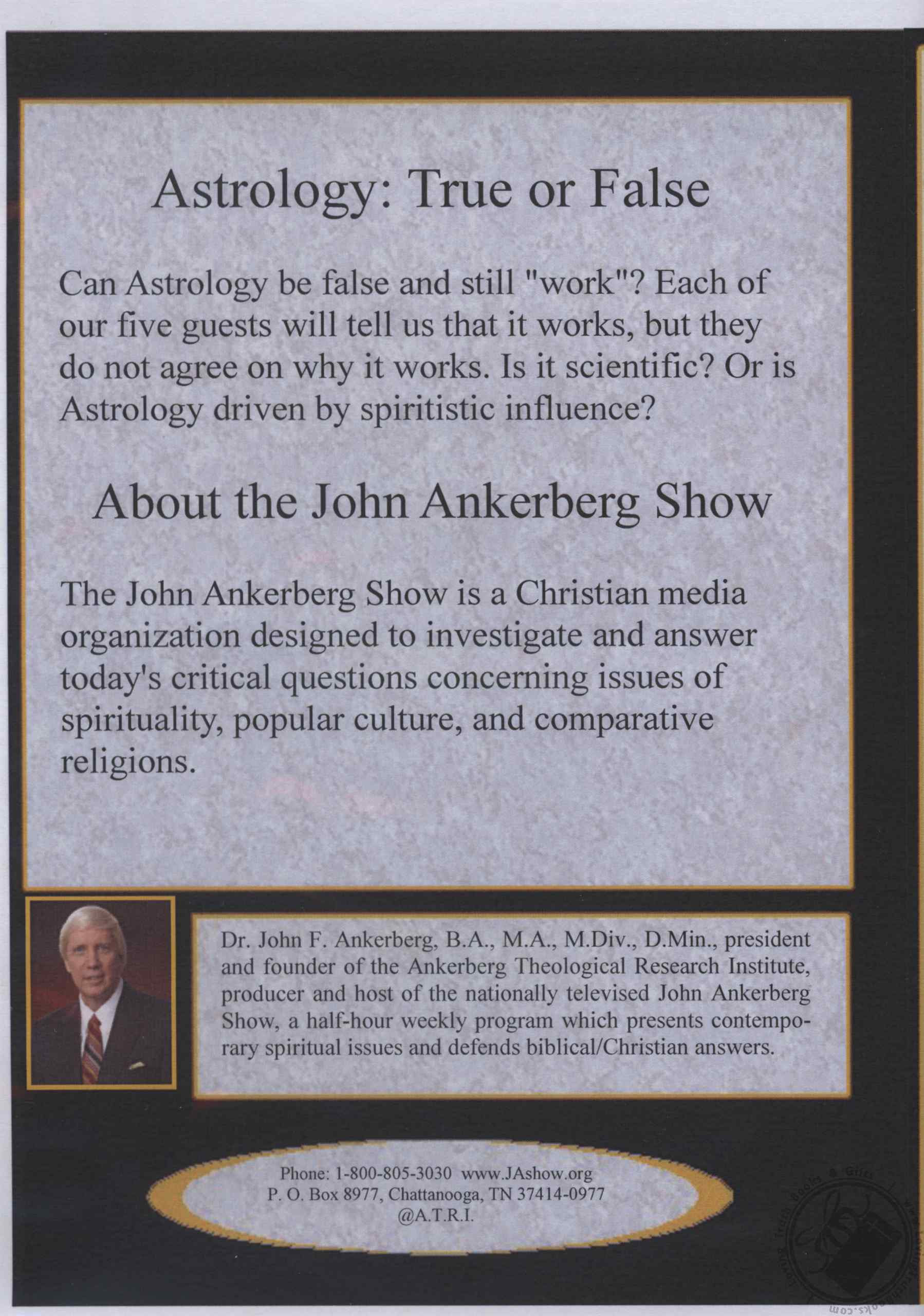 The John Ankerbeg Show Classic Series: Astrology: True or ...