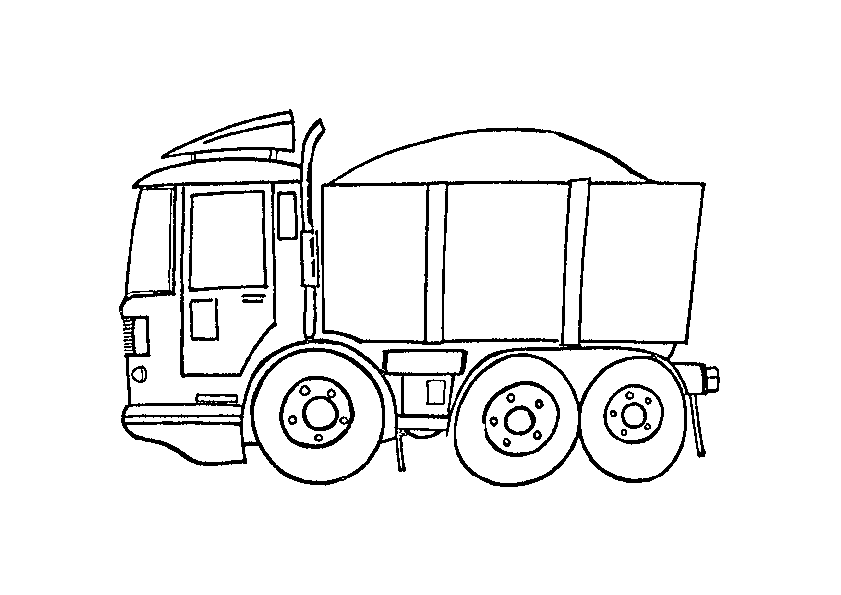 Camion benne a colorier - tout degorgement