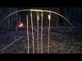 Primitive Technology:used-Make Bow and Arrow(From bamboo)-Primitive Life