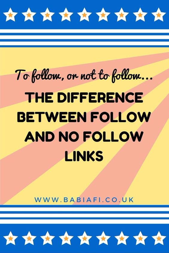 The difference between follow and no follow links