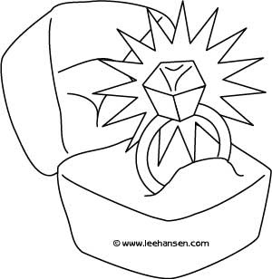 Wedding rings coloring pages