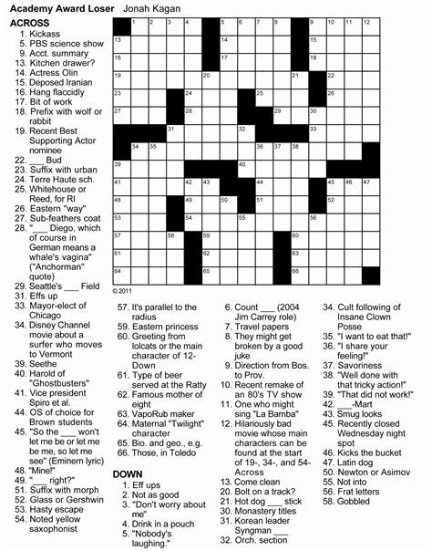  printable crossword puzzles easy adults printable crossword puzzles