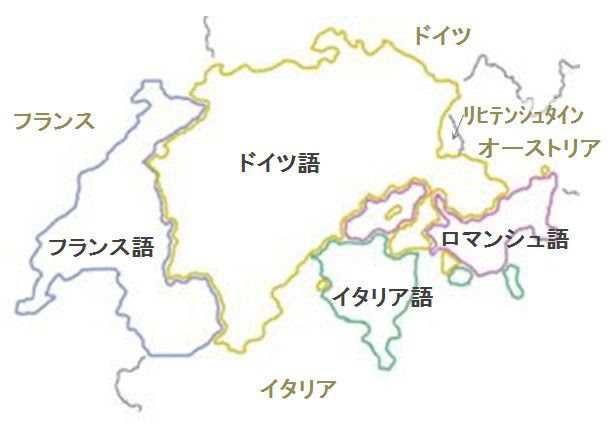 スイスの大きさ 言語エリア 飛び地等のmap Travelreport