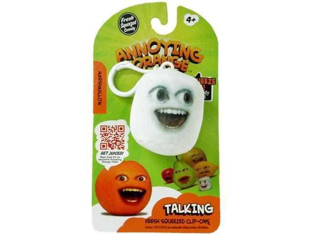 Annoying  Orange  2 25 Talking Plush  Clip On Marshmallow    Annoying  Orange  2 25 Talking Plush  Clip On Marshmallow