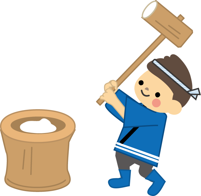 餅つきイラスト無料素材