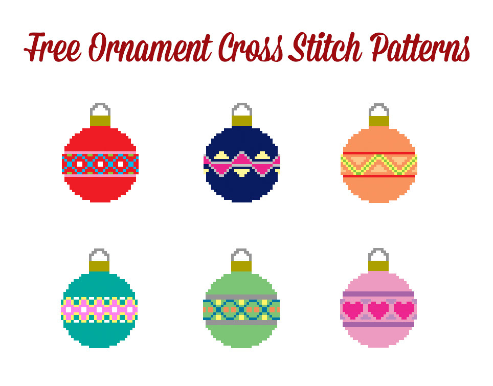More Free Christmas Ornament Cross Stitch Patterns!