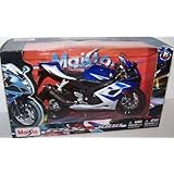 Maisto 1/12 Scale Diecast Motorcycle Suzuki Gsx-r 1000 in Color Blue and White