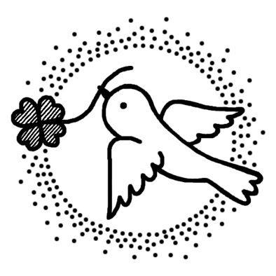 クローバー 愛鳥週間 春の季節 5月の行事 無料 白黒イラスト素材