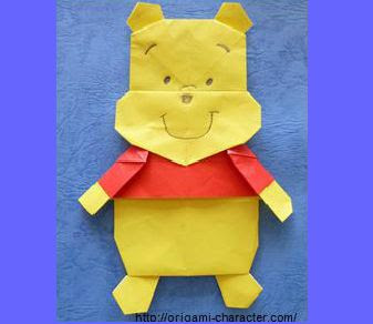 折り紙 ディズニー プーさんの折り方 キャラクター折り紙 Com