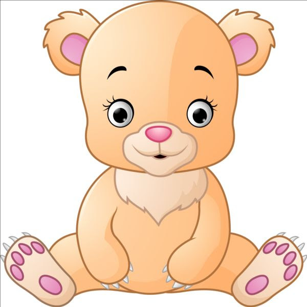 Download Cute teddy bear vector illustration 05 - Vector Animal ...