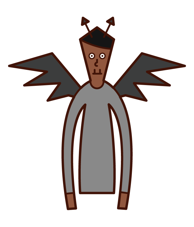 悪魔の姿をした人 男性 のイラスト フリーイラスト素材 Kukukeke ククケケ
