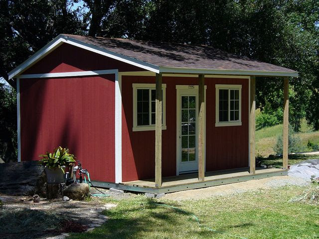 PRO Tall Ranch with Porch on Side by TUFF SHED Storage Buildings ...