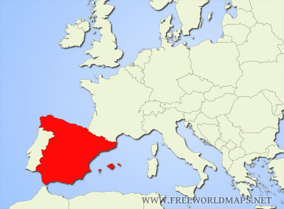 Spain Location On Europe Map
