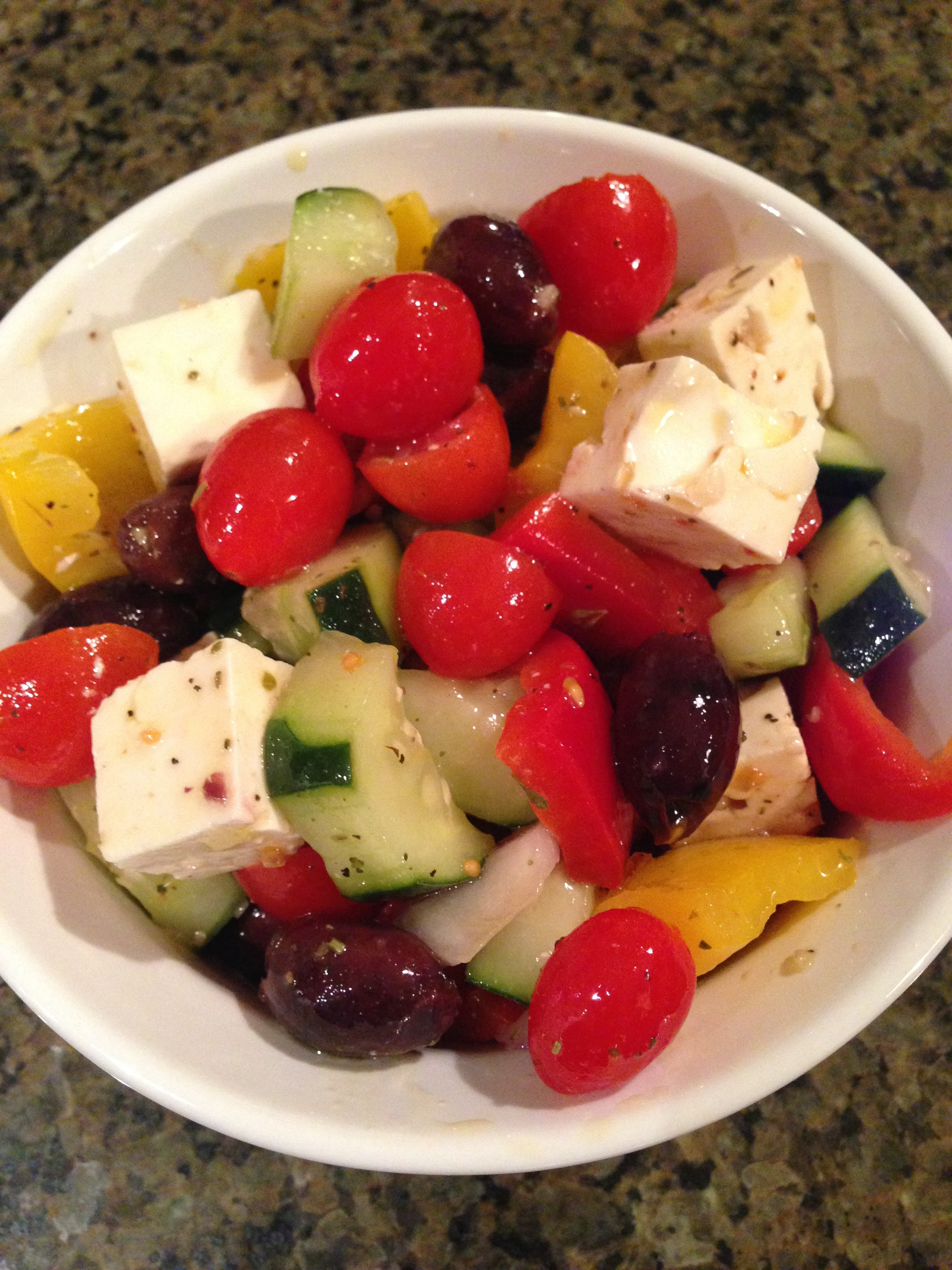 Ina Garten's Greek Salad - Tomatoes for Cucumbers
