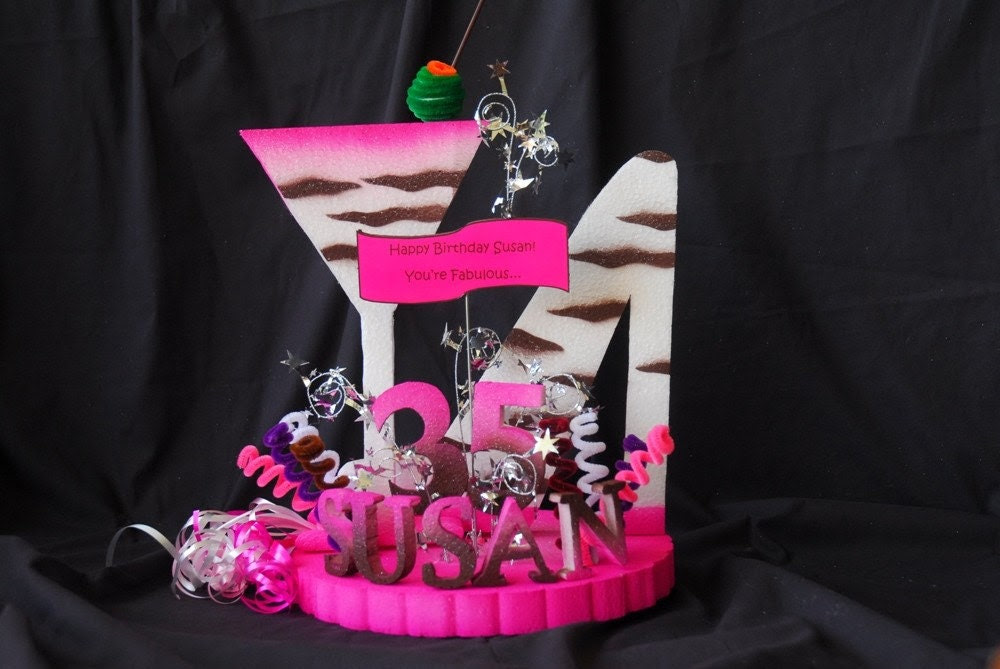  cake stand out and it matches with the Girls Night Out birthday party 