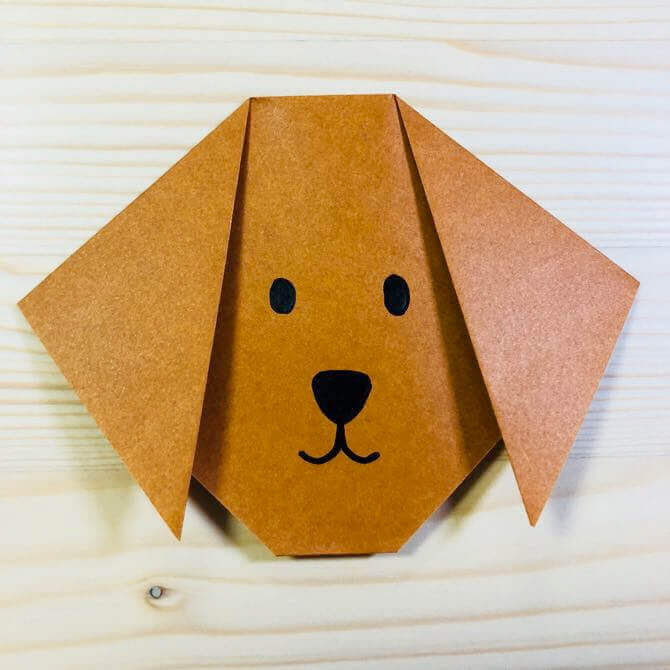 簡単折り紙 いぬ の折り方 How To Fold Origami Dog