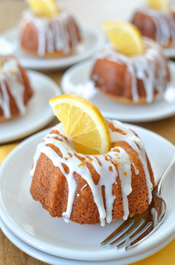 Mini Lemon Bundt Cakes - Simply Whisked