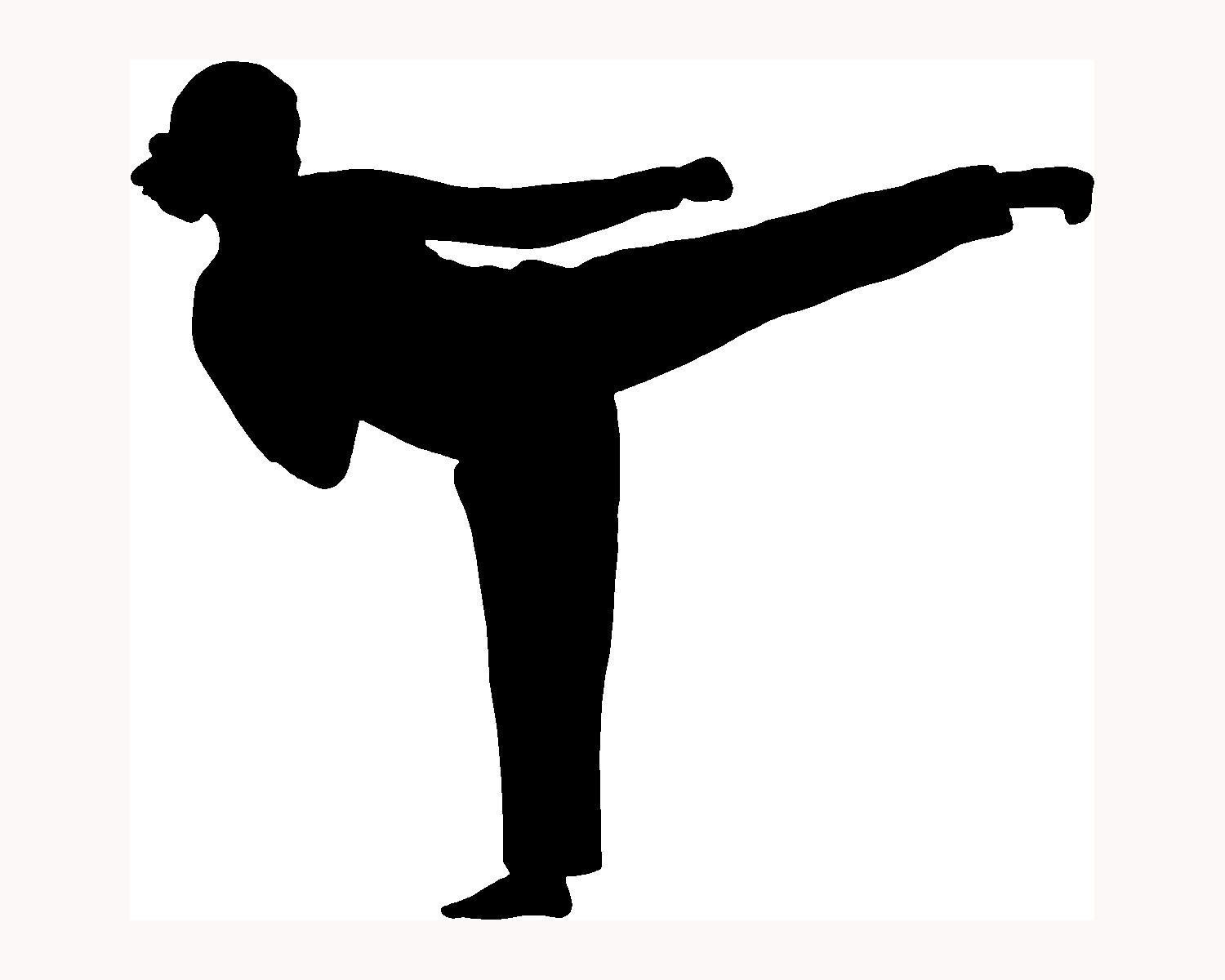 Download Stunning Karate Silhouette Vector Free Download - Clip Art Library
