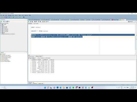 Oracle SQL Query for fetching SUM of Quarterly Sales through order date