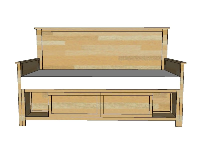 Twin Bed with Storage Plans