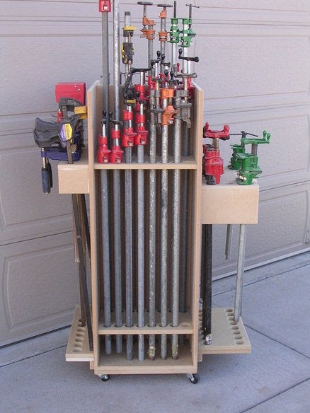 Bar clamp rolling rack - by jerryvr @ LumberJocks.com 