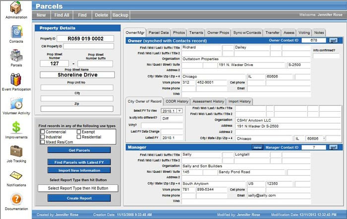 Main Streets Database Template - Downtown Diva
