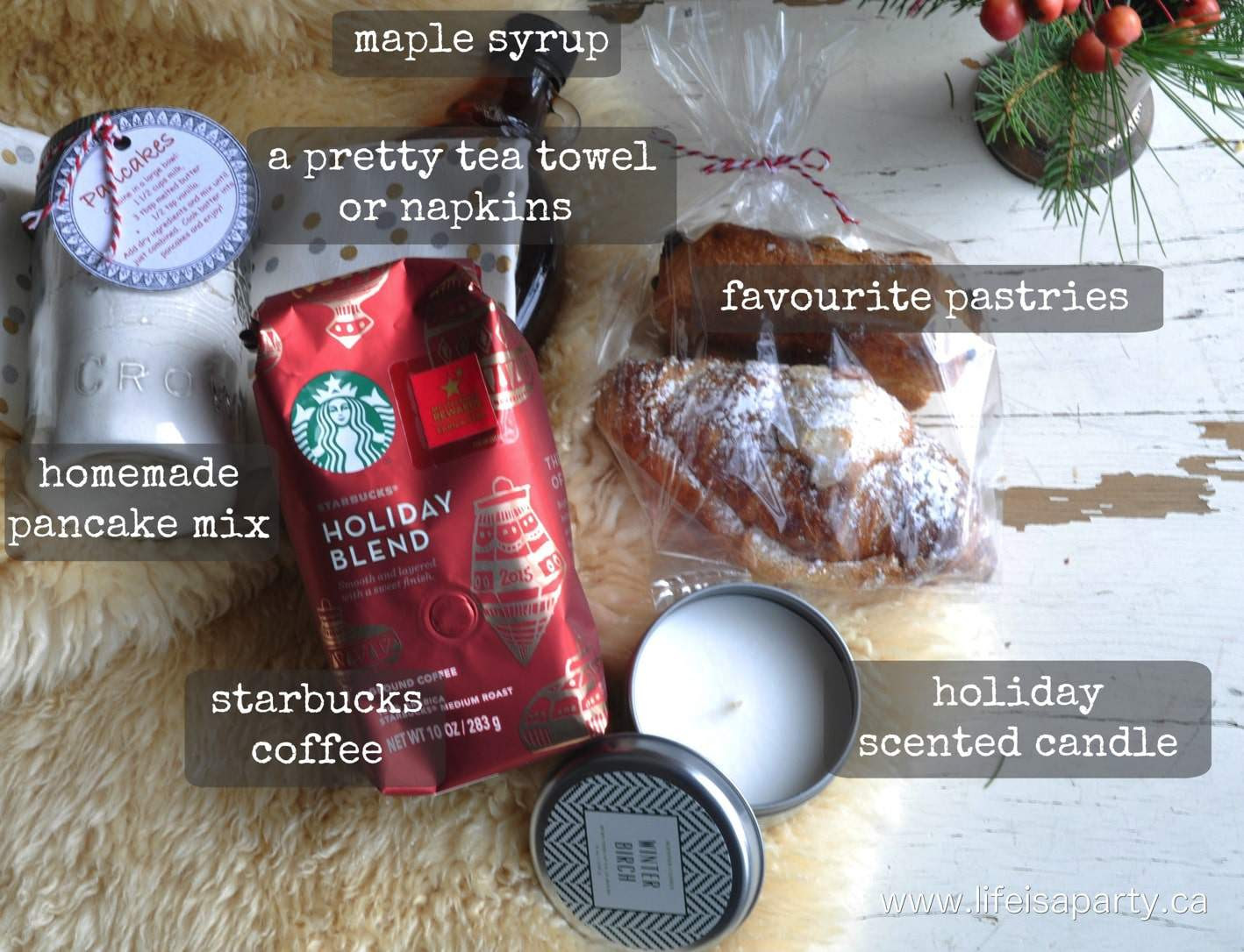 Breakfast in Bed Gift Basket - Life is a Party