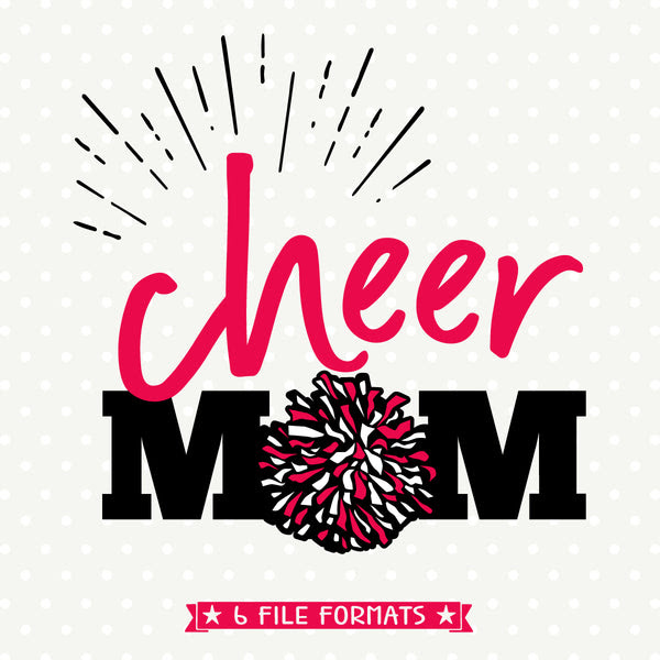 Cheer Mom SVG file - Cheer Mom Iron on file - Cheerleading ...