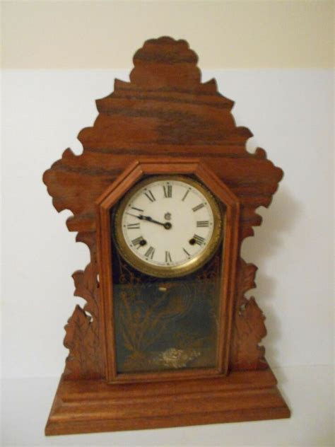 antique vintage waterbury oak kitchen clock works ebay