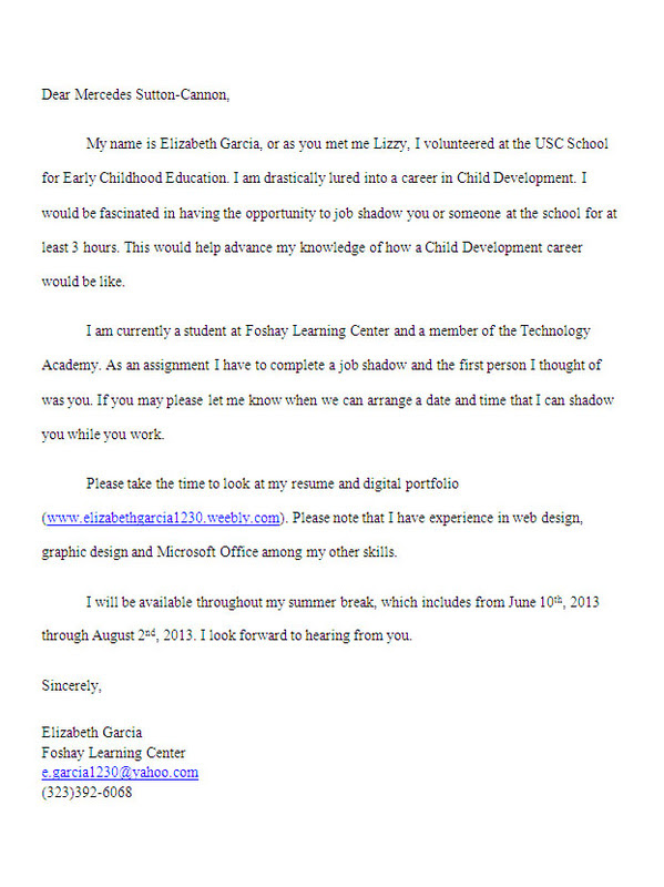 Sample Cover Letter Digital Portfolio