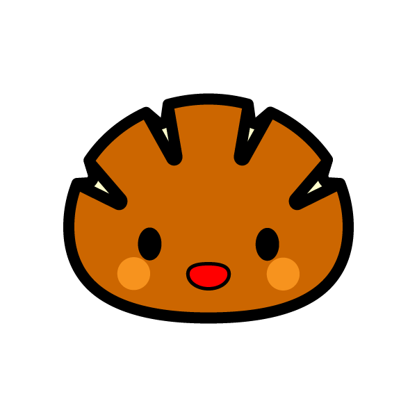 キャラクター風で笑顔のかわいいクリームパンの無料イラスト 商用フリー オイデ43