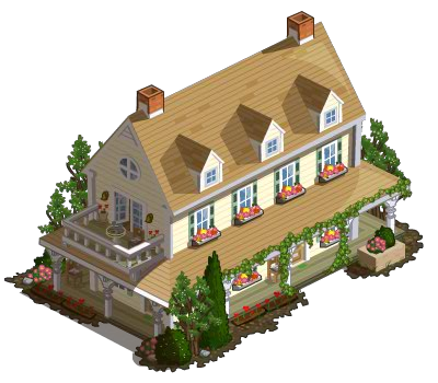Colonial Farm House High Quality