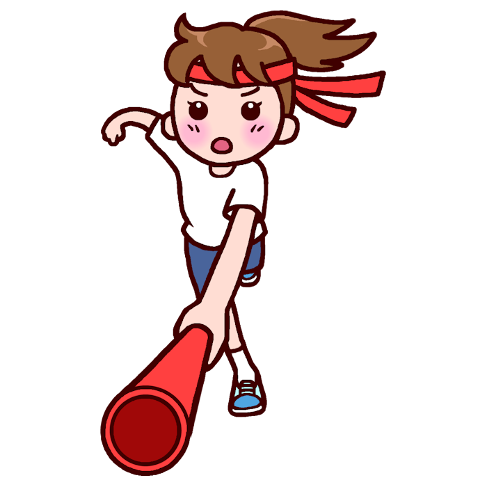 バトンタッチ カラー 運動会 体育祭の無料イラスト 学校行事素材