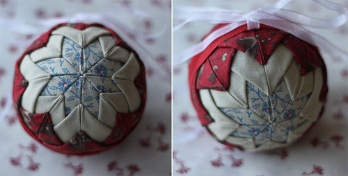 Red Quilted Xmass Ball