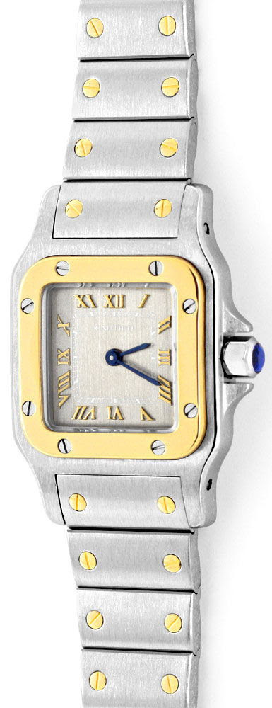 Original-Foto 2, CARTIER SANTOS GALBEE DAMEN-ARMBANDUHR STAHLGOLD