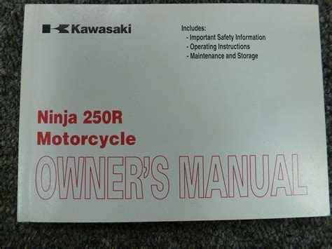 eBook 2004 Kawasaki Ninja 250r Owners Manual (PDF / ePub)