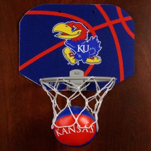 Kansas Jayhawks Basketball Hoop Set