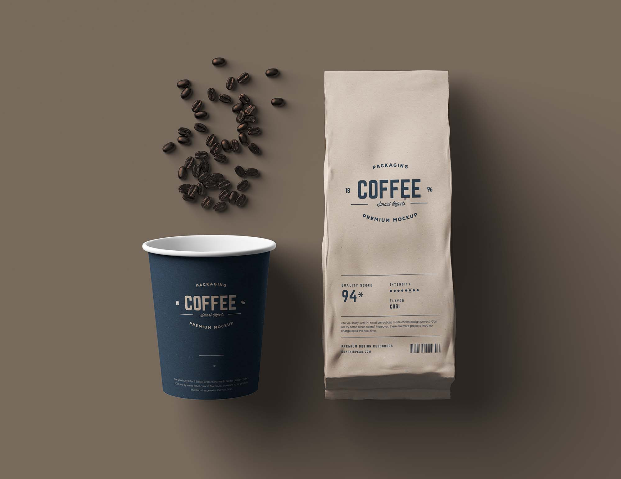 Download Free Coffee Package Mockup