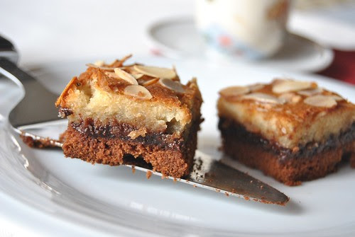 Chocolate and Raspberry Jam Squares