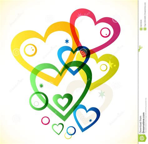 multicolor hearts stock illustration illustration  abstraction