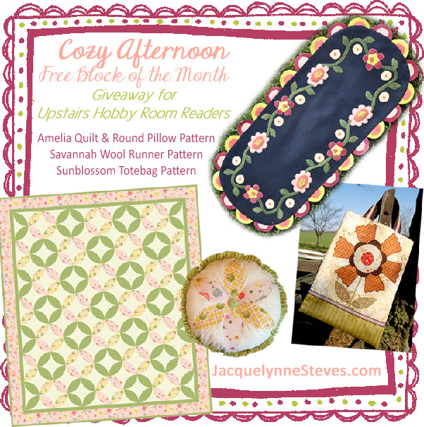 Giveaway for UpstairsHobbyRoom- Cozy Afternoon Free BOM