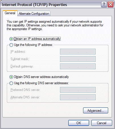Internet Protocol Properties