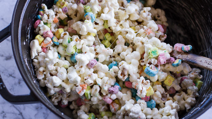 Lucky Charms Rainbow Popcorn Balls Recipe - Tablespoon.com